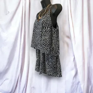 Main strip navy blue pebble romper with‎ pockets size medium thumbnail 2