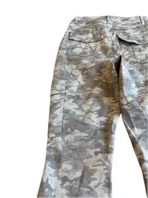 Spanx Green White Camo Cargo Pants Skinny Zip Fly Utility Tapered Large Women's thumbnail 9