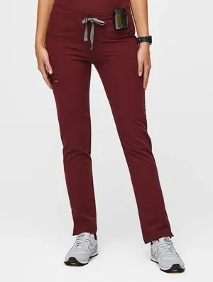 Figs Eco Yola Elastic Waistband Skinny Scrub Pants Burgundy Size XX-Small NWT thumbnail 1