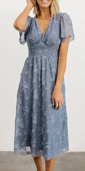 Baltic Born June Smocked Midi Dress thumbnail 1