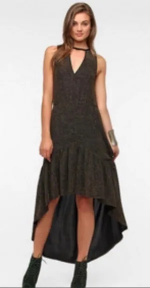 NWT Urban‎ outfitters Ecoté high low gold shimmer dress size medium thumbnail 1