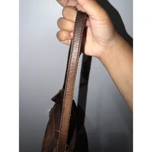 Vintage Fossil Brown Pebbled Leather Shoulder Handbag Y2K F‎ thumbnail 3