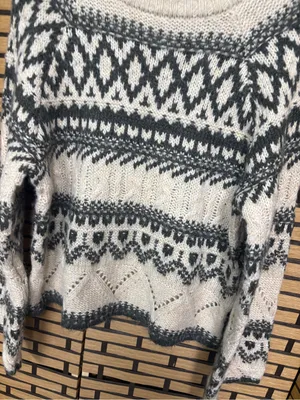 Sanctuary tan fair aisle sweater size medium thumbnail 4