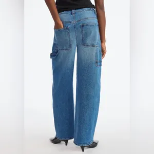 SCOOP Womens Baggy Carpenter Jeans Size 8 Distressed Adjustable Waist New thumbnail 4