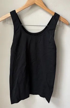 Ophelia Roe Black Shaping Tank Top Stretch Nylon Layering Cami thumbnail 1