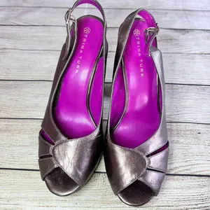 Trina‎ Turk metallic heels thumbnail 2