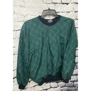 Sunderland of Scotland Weatherbeater Golf Windshirt Green‎ Plaid Womens Large L thumbnail 3