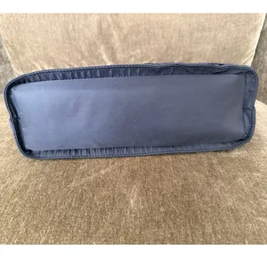 Rare Vintage Prada Nylon Embroidered Tote, Navy thumbnail 5