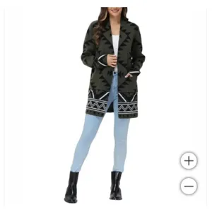 Frye southwest jacquard green & black cardigan sweater thumbnail 3