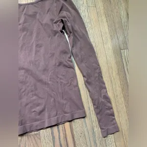 Intimately fp free people medium/large brown long sleeve open back thumbnail 4