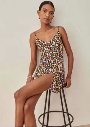 Reformation Marlowe Mini Dress in Danica thumbnail 1