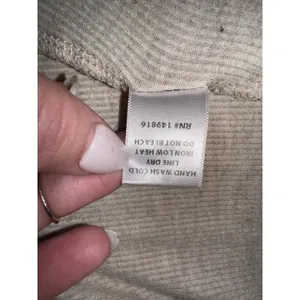 FORE Button Front‎ Duster Cardigan Long Sleeve Pockets Knit Beige Women's Size L thumbnail 6