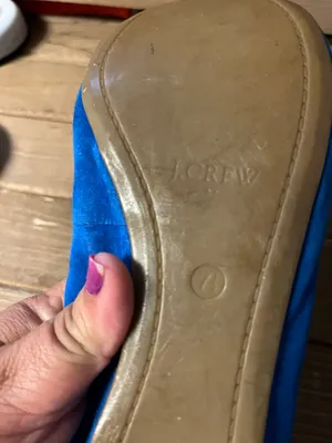 J Crew Anya Blue Suede Ballet Flats, size 7.5 Please look at last picture thumbnail 5