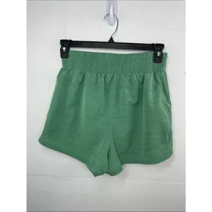 Adidas Women's Pacer Woven High Rise 3" Training Shorts Green Large 3” thumbnail 4