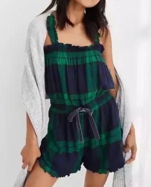 ✨ NWOT✨Aerie Flannel Romper✨ thumbnail 1