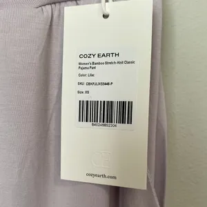 NEW Cozy Earth Bamboo Stretch-Knit Classic Pajama Set Lilac XS thumbnail 8