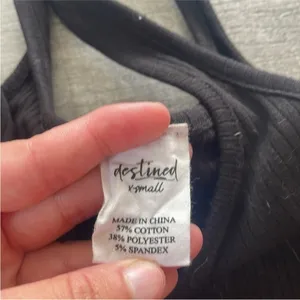 Tilly's Destined Size XS Black Crop Top Tank Top. thumbnail 3