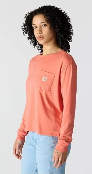 Carhartt TENCEL Fiber Series Loose Fit Long-Sleeve Crewneck Pocket T-Shirt 3X thumbnail 1
