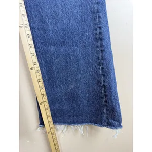 Zara Jeans Womens Blue Size 6 Denim Flare High Rise Raw Hem Medium Wash thumbnail 12
