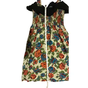Audrey 3 +1 Floral Smocked Mini Dress‎ Rose Print Ruffle Neck Rayon DH4169 L thumbnail 9
