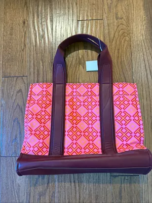 Tory Burch NWT Ella printed 4t tote bag honey suckle classic thumbnail 5