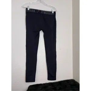 Gymshark Womens Black Long Logo Waist Workout Leggings M thumbnail 3