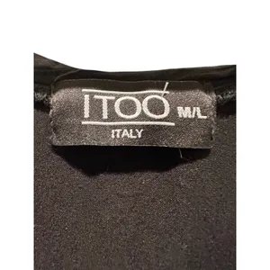ITOO Italy Black‎ Sequin Tank Top Made in Italy Stretch Party Shirt M/L thumbnail 3