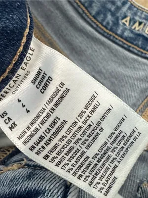 American Eagle Distressed Mom Jean Blue Denim Jeans thumbnail 5
