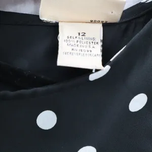 Apostrophe Black Polka Dot‎ Sleeveless Dress Knee Length Retro Tie Chic Large 12 thumbnail 9