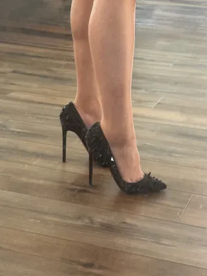 Christian Louboutin Black Spike Pigalili Potpourri Strass 120 Pumps 36.5 thumbnail 9