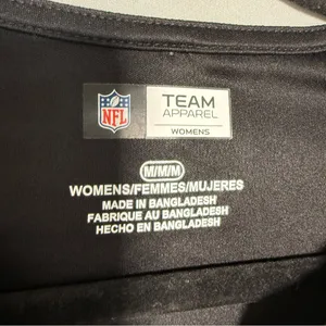 NFL Raiders Black and Gray Lace-Up V-neck Jersey Top Womens Small thumbnail 3