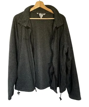Columbia Sportswear‎ gray full zip jacket women's size 2XL pockets warm fleece thumbnail 1