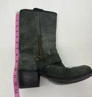 Fiorentini + Baker Mike moto Boot green pull on adjusable buckles sz 36.5 US 6.5 thumbnail 9