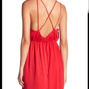 Few Moda Pricilla Strappy Red Slip Dress V-Neck Midi Small‎ NWT thumbnail 2