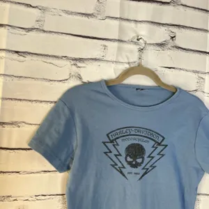 Harley-Davidson Vintage 2004 Y2K Blue Short Sleeve Tee Graphic T Shirt SZ M Bike thumbnail 3