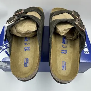 Birkenstock Arizona Mocca Brown Soft Footbed Suede Leather Women Sandals Size 10 thumbnail 4