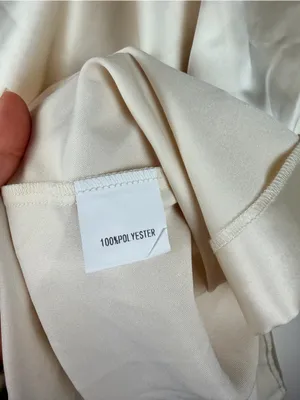 Petal & Pup Luella One-Shoulder Satin Slipdress size 8 in pearl white thumbnail 9