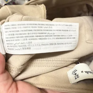 Abercrombie Curve Love Vegan Leather 90s Straight Pants Tan 27 Long High Rise 4‎ thumbnail 9