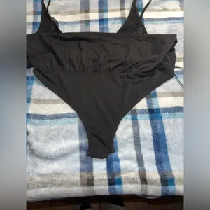 Zara Black Lace Detail Bodysuit thumbnail 4