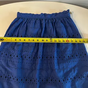 Tommy Hilfiger Blue Smocked Elastic Waist‎ A-Line Mini Skirt Womens Casual thumbnail 7