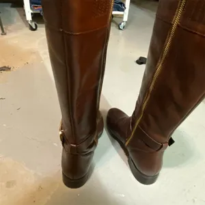 Michael Kors Women's Brown Leather Riding Boots Size 7 Knee High Zip thumbnail 3