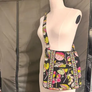 Vera Bradley Crossbody Women's Bag Black Purse Floral Quilted Moon Bloom Handbag thumbnail 11