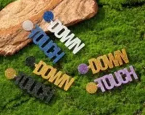 Fall GAME Football Season TOUCH DOWN Letter Dangle Earrings thumbnail 1