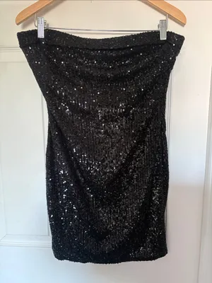 Canton Walker Sequin Strapless Dress Black Size L Size L thumbnail 3