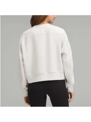 Lululemon Softstreme Perfectly Oversized Cropped Crew Bone Size 12 thumbnail 2