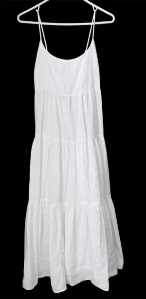 J. Crew White Strappy Tie Back Summer Beach Dress in White Size Small thumbnail 1