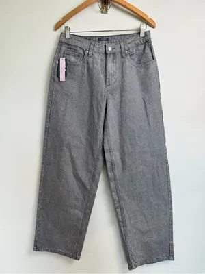 Wild Fable Women’s Mid-Rise 90’s Relaxed Straight Jeans – Gray thumbnail 3