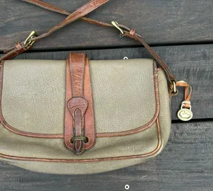 Tan Vintage Pebble Leather Dooney & Bourke Crossbody Purse All Weather Leather thumbnail 2