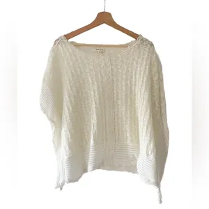 Meadow Rue Anthropology White Crochet Top‎ Size XS/S EUC thumbnail 3