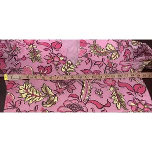 Jude Connally Faith Dress LG Pink Gold Floral Cotton Voile Babydoll Boho Resort thumbnail 6